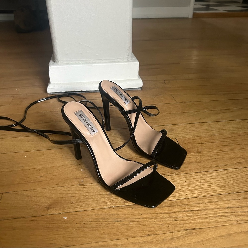 Steve Madden Lace Up Square Toe Heels